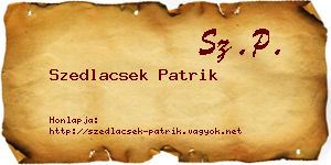 Szedlacsek Patrik névjegykártya